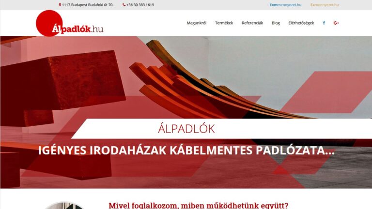 Megújult web oldalunk az álpadlók.hu